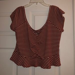 Cute striped crop tee